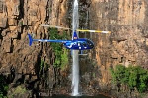 helicopter flying over Nitmiluk National Park